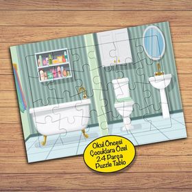 16293 Banyo Dekor İç Dizayn 24 Parça Çocuklara Özel Yapboz Tablo