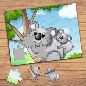 16316 Anne Ve Yavru Koala Çocuklara Özel Puzzle Yapboz Tablo