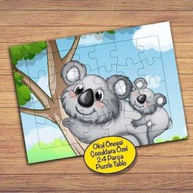 16316 Koala Ailesi Çocuklara Özel Puzzle Yapboz Tablo