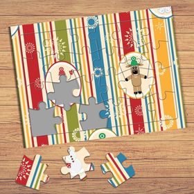 16320 Christmas Mutlu Geyik Çocuklara Özel Puzzle Yapboz Tablo