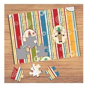 16320 Christmas Mutlu Geyik Çocuklara Özel Puzzle Yapboz Tablo