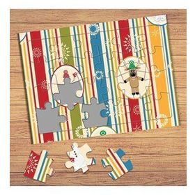 16320 Christmas Mutlu Geyik Çocuklara Özel Puzzle Yapboz Tablo