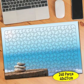 163575 Deniz Kenarında Dizili Taşlar 240 Parça Puzzle Yapboz