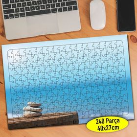 163575 Deniz Kenarında Dizili Taşlar 240 Parça Puzzle Yapboz