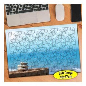 163575 Deniz Kenarında Dizili Taşlar 240 Parça Puzzle Yapboz