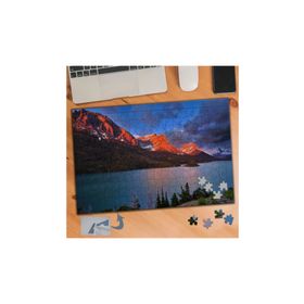 167 Kızıl Dağ ve Deniz Manzarası 240 Parça Puzzle Yapboz Tablo
