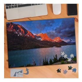 167 Kızıl Dağ ve Deniz Manzarası 240 Parça Puzzle Yapboz Tablo