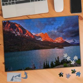 167 Kızıl Dağ ve Deniz Manzarası 240 Parça Puzzle Yapboz Tablo
