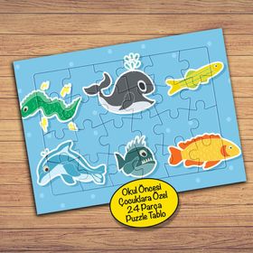 167PZ Farklı Balık Çeşitleri Çocuklara Özel Puzzle Yapboz Tablo