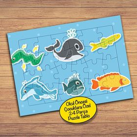 167PZ Farklı Balık Çeşitleri Çocuklara Özel Puzzle Yapboz Tablo