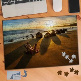 168 Deniz Kenarı Kumsal Manzara 240 Parça Puzzle Yapboz Tablo