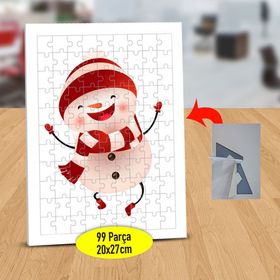 16825 Neşeli Dans Eden Kardan Adam 99 Parça Puzzle Yapboz Tablo