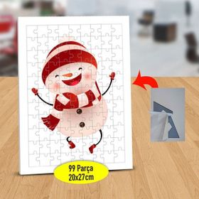16825 Neşeli Dans Eden Kardan Adam 99 Parça Puzzle Yapboz Tablo