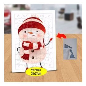 1683 Göz Kırpan Sevimli Kardan Adam 99 Parça Puzzle Yapboz Tablo
