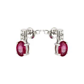 1,69 ct Pırlantalı Yakut Küpe