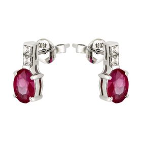 1,69 ct Pırlantalı Yakut Küpe