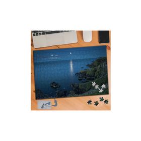 169 Denize Vuran Ay Işığı Manzarası 240 Parça Puzzle Yapboz Tablo