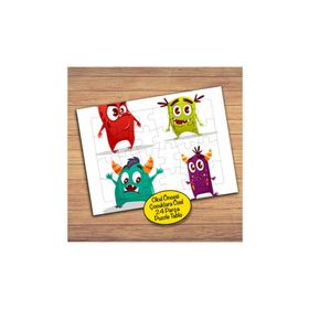 169 Sevimli Canavarlar Çocuklara Özel Puzzle Yapboz Tablo