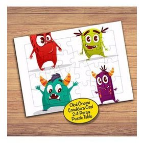 169 Sevimli Canavarlar Çocuklara Özel Puzzle Yapboz Tablo