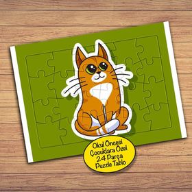 170PZ Minik Sevimli Kedicik Çocuklara Özel Puzzle Yapboz Tablo
