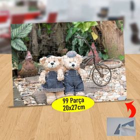 173 Bay Ve Bayan Sevimli Ayıcık 99 Parça Puzzle Yapboz Tablo