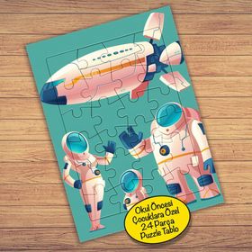 1731 Roket Ve Astronotlar 24 Parça Çocuklara Özel Yapboz Tablo