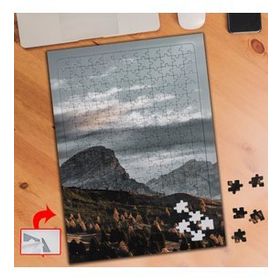 17322 Bulutlu Gökyüzü Dağ Gün Batımı 240 Parça Puzzle Yapboz Tablo