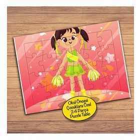 173PZ Sevimli Ponpon Kız Çocuklara Özel Puzzle Yapboz Tablo
