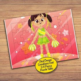 173PZ Sevimli Ponpon Kız Çocuklara Özel Puzzle Yapboz Tablo