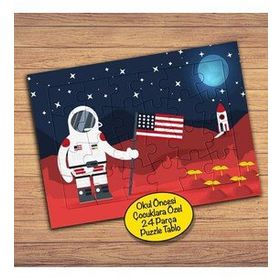 174PZ Uzayda Astronot Çocuklara Özel Puzzle Yapboz Tablo