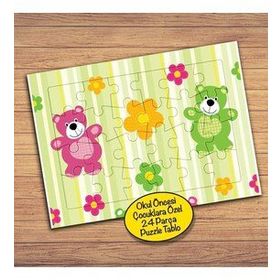17559 Çiçekli Ayıcıklar Çocuklara Özel Puzzle Yapboz Tablo