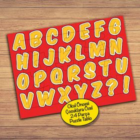 175PZ Renkli Türk Alfabesi Çocuklara Özel Puzzle Yapboz Tablo