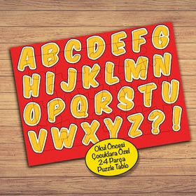 175PZ Renkli Türk Alfabesi Çocuklara Özel Puzzle Yapboz Tablo