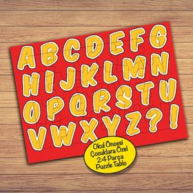 175PZ Renkli Türk Alfabesi Çocuklara Özel Puzzle Yapboz Tablo