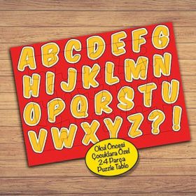 175PZ Renkli Türk Alfabesi Çocuklara Özel Puzzle Yapboz Tablo
