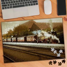 1761605 Tren Yolculuğu Lokomotif 240 Parça Puzzle Yapboz