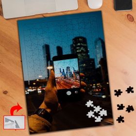 176A Telefon Çekim Gece Şehir 240 Parça Puzzle Yapboz Tablo