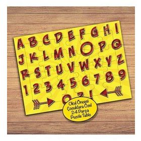 176PZ Renkli Türk Alfabesi Çocuklara Özel Puzzle Yapboz Tablo