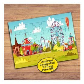 177 Eğlence Merkezi Lunapark 24 Parça Çocuklara Özel Yapboz Tablo