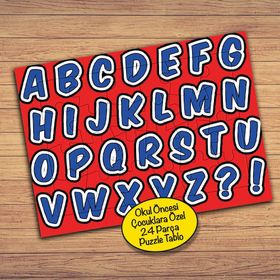 177PZ Renkli Türk Alfabesi Çocuklara Özel Puzzle Yapboz Tablo