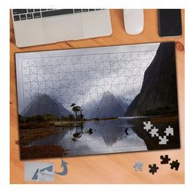 178 Sisli Dağlar Doğa Manzarası 240 Parça Puzzle Yapboz Tablo