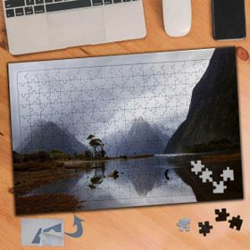 178 Sisli Dağlar Doğa Manzarası 240 Parça Puzzle Yapboz Tablo