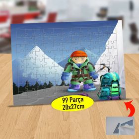 17839 Buzlu Dağlara Tırmanan Adam 99 Parça Puzzle Yapboz Tablo