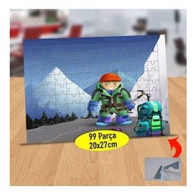 17839 Buzlu Dağlara Tırmanan Adam 99 Parça Puzzle Yapboz Tablo