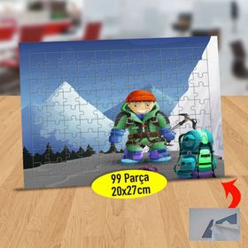 17839 Buzlu Dağlara Tırmanan Adam 99 Parça Puzzle Yapboz Tablo