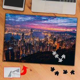 17C98 Işıklı Şehir Manzarası 240 Parça Puzzle Yapboz Tablo
