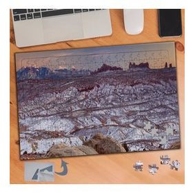 180 Kayalıklarla Kaplı Karlı Arazi 240 Parça Puzzle Yapboz Tablo