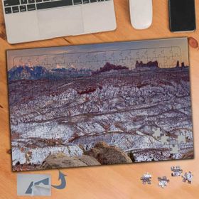 180 Kayalıklarla Kaplı Karlı Arazi 240 Parça Puzzle Yapboz Tablo