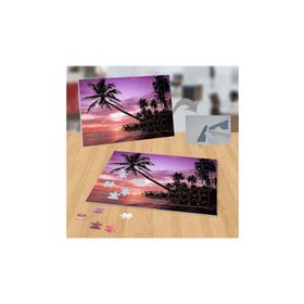 1807928 Pembe Gökyüzü Palmiyeler Deniz 99 Parça Puzzle Yapboz
