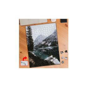 1811 Göl Dağlar Manzara Sis 240 Parça Puzzle Yapboz Tablo
